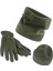 Turuncu Tarzı 3pcs Thickened Fleece Hat Scarf Beanie Cap Gloves Set Men Autumn Winter Warm Camping Portable Outdoor Elements (Yurt Dışından) 1