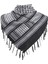 Siyah Gri Stil Tek Boyut Pamuk Arap Keffiyeh Shemagh Eşarp Şal Askeri Taktik Atkılar Çöl Kalınlaşmış Başörtüsü Kare Rüzgar Geçirmez Bandanalar (Yurt Dışından) 1