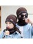 Cap-Navy Style Tek Boyut Winter Hat For Men Fleece Scarf Women Neck Buff Leather Knitted Cap Thick Wool Neck Warmer Balaclava Ski Mask Skullies Beanies (Yurt Dışından) 3