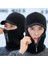 C Siyah Stil Bandana Eşarp Bandana Şapka Sonbahar ve Kış Binme Sıcak Yün Kap Erkek Fermuar Örgü Kap Yastıklı Kazak Kap Eşarp Maskesi (Yurt Dışından) 3