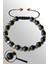 Gold Falezli 6 mm Doğal Şungit ( Shungite ) Taşı Ayarlamalı Bileklik 1