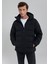 Su İtici Kapüşonlu Siyah Şişme Mont 0110313-71379 2
