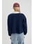 Coool Fermuarlı Polo Yaka Baskılı Crop Sweatshirt 5