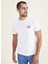 Bisiklet Yaka Slim Fit Beyaz Erkek T-Shirt A1103-0167 1