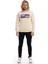 Erkek 3 İplik Pamuklu Baskılı Regular Fit Basic Bisiklet Yaka Ekru Sweatshirt 4