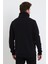 Erkek Dik Yaka 3 Iplik Sweatshirt Siyah 5