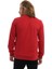 Erkek 3 İplik Pamuklu Baskılı Regular Fit Basic Bisiklet Yaka Kırmızı Sweatshirt 4