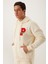 Erkek Kapüşonlu 3 Iplik Sweatshirt Ekru 3