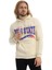 Erkek Polo State Baskılı Kapüşonlu 3 Iplik Şardonlu Sweatshirt Ekru 3