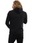 Erkek 3 İplik Pamuklu İçi Polarlı Süzine Nakışlı Regular Fit Kapüşonlu Kanguru Cepli Siyah Sweatshirt 4