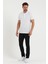 Erkek Regular Fit Polo Yaka Nakışlı T-Shirt Beyaz 3