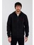 Age Of State Nakışlı Fermuarlı 3 Iplik Sweatshirt Siyah 1