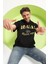Erkek Kapüşonlu T-Shirt Siyah 4