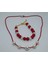 Kırmızı Cam Boncuk Üzerine Beş Inci Kolye ve Kırmızı Beyaz Muhteşem Uyumuyla Cam Boncuk Şıklığınızın Tamamlayıcısı Bileklik [kolye Uzunluğu 50 Cm. Bileklik Uzunluğu Uzatma Ile Birlikte 24 Cm.] 1