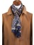 Charles Style Lacivert - Bej Italyan Modal Kaşkol MDL44 4
