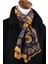 Clinton Style Sarı - Lacivert Italyan Modal Kaşkol MDL34 2