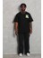 Erkek Baskılı Bisiklet Yaka T-Shirt 20/1 Penye - Siyah 3