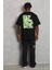 Erkek Baskılı Bisiklet Yaka T-Shirt 20/1 Penye - Siyah 5