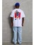 Erkek Baskılı Bisiklet Yaka T-Shirt 20/1 Penye - Beyaz 1
