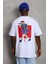 Erkek Baskılı Bisiklet Yaka T-Shirt 20/1 Penye - Beyaz 5