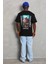 Erkek Baskılı Bisiklet Yaka T-Shirt 20/1 Penye - Siyah 4