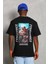 Erkek Baskılı Bisiklet Yaka T-Shirt 20/1 Penye - Siyah 5