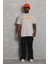 Erkek Baskılı Bisiklet Yaka T-Shirt 20/1 Penye - Gri 2