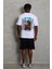 Erkek Baskılı Bisiklet Yaka T-Shirt 20/1 Penye - Beyaz 4