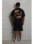 Erkek Baskılı Bisiklet Yaka T-Shirt 20/1 Penye - Siyah 3