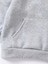 Çocuk Unisex Kapüşonlu Düz Renk Pamuklu Sweatshirt - Gri 3