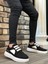 BA0302 Boa Kalın Taban Bağcıksız Tarz Casual Siyah Beyaz Erkek Ayakkabı 1