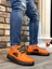 BA0302 Boa Kalın Taban Bağcıksız Tarz Casual Turuncu Erkek Ayakkabı 3
