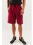Bordo Rahat %100 Pamuklu Penye Bağcıklı Cepli Kısa Trendy Erkek Şort 5