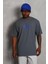 Erkek Baskılı Bisiklet Yaka T-Shirt 20/1 Penye - Füme 4