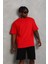 Erkek Düz Bisiklet Yaka T-Shirt 20/1 Penye - Kırmızı 4