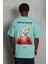 Erkek Baskılı Bisiklet Yaka T-Shirt 20/1 Penye - Mint Yeşili 5