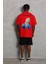 Erkek Baskılı Bisiklet Yaka T-Shirt 20/1 Penye - Kırmızı 4