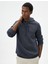 Basic Kapşonlu Sweatshirt Uzun Kollu Ribanalı 1