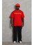 Erkek Baskılı Bisiklet Yaka T-Shirt 20/1 Penye - Kırmızı 1
