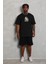 Erkek Baskılı Bisiklet Yaka T-Shirt 20/1 Penye - Siyah 3