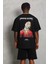 Erkek Baskılı Bisiklet Yaka T-Shirt 20/1 Penye - Siyah 4