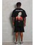 Erkek Baskılı Bisiklet Yaka T-Shirt 20/1 Penye - Siyah 5