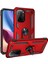 Xiaomi Poco F3 Kılıf Sofya Yüzüklü Silikon Kapak - Kırmızı 300099 2