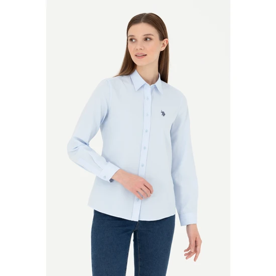 U.s. Polo Assn. Kadın Açık Mavi Gömlek Basic 50288851-VR003
