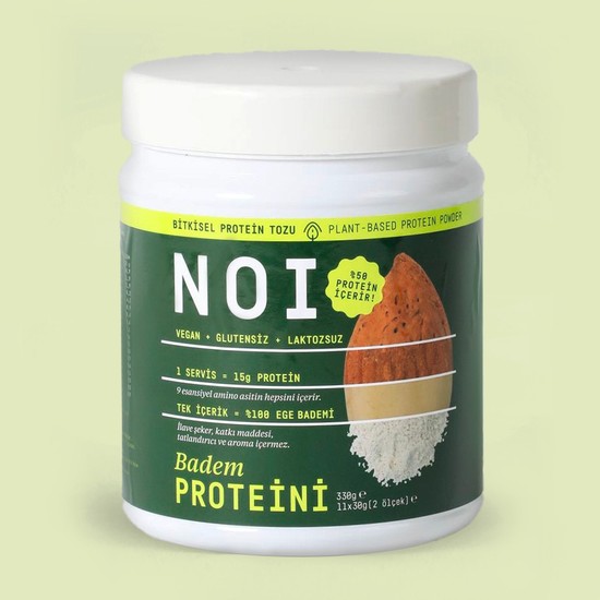 NOI Bahçe %100 Badem İçerikli Protein Tozu 330 g Ege Bademi ile Koruyucu ve Aroma İçermez