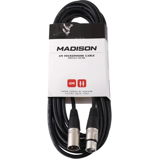 Madison Mikrofon Kablosu 6 Metre- Siyah