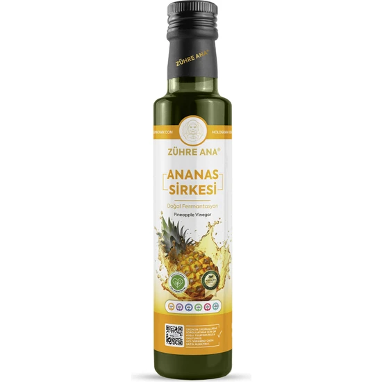 Zühre Ana Ananas Sirkesi Doğal Fermantasyon Pineapple Vinegar 500 ml
