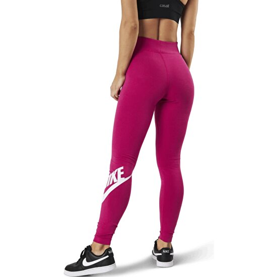 Nike Sportswear Swoosh Yüksek Belli Pamuklu Kadın Spor Tayt
