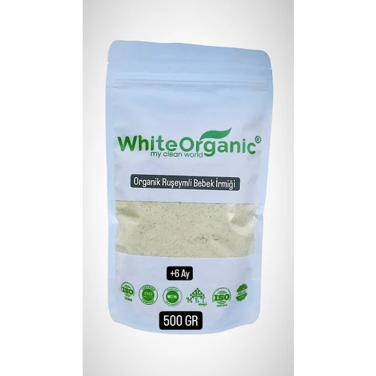 White Organic Organik Ruşeymli Bebek İrmiği 500 Gr Taş Değirmen +6 Ay