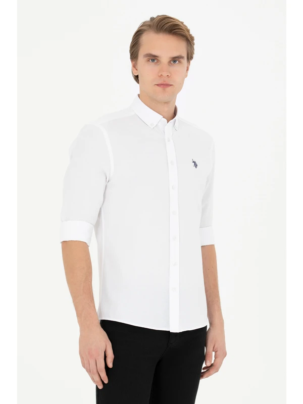 U.s. Polo Assn. Erkek Beyaz Gömlek Basic 50288629-VR013